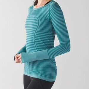 Lululemon Swiftly Tech Long Sleeve Crew Heathered Forage Teal Size 6